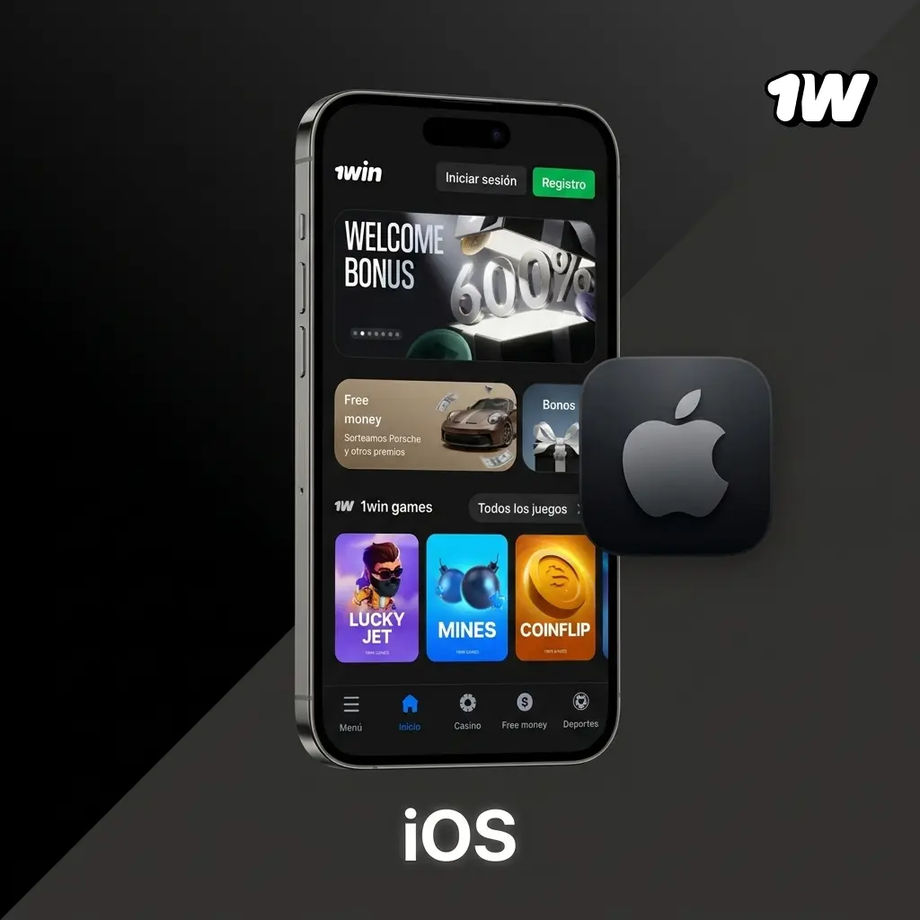 Descarga la app de 1win para iOS desde el App Store en iPhone e iPad con iOS 12.0 o superior